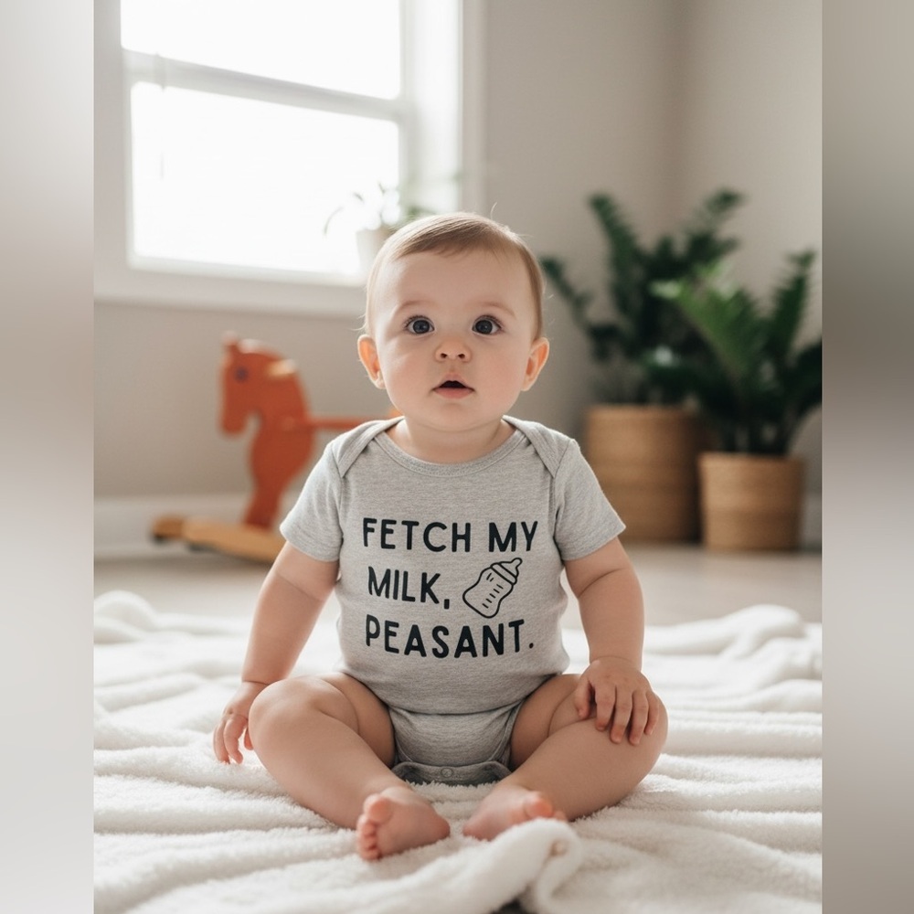 Gray Baby Onesie 1-3 month